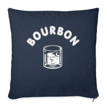 Alcool de whisky bourbon - Housse de coussin décorative 45 x 45 cm - bleu marine - Devant