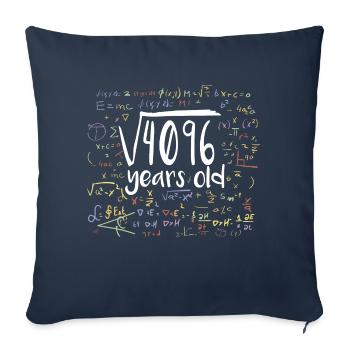 64. Geburtstag Quadratwurzel von 4096: 64 Jahre alt - Sofakissenbezug 45 x 45 cm - Navy - Vorne