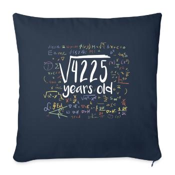65. Geburtstag Quadratwurzel von 4225: 65 Jahre alt - Sofakissenbezug 45 x 45 cm - Navy - Vorne