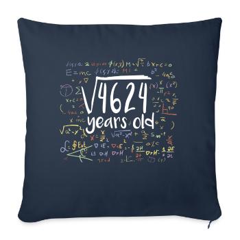 Quadratwurzel zum 68. Geburtstag von 4624: 68 Jahre alt - Sofakissenbezug 45 x 45 cm - Navy - Vorne