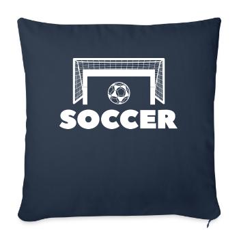 Fußball Football - Housse de coussin décorative 45 x 45 cm - bleu marine - Devant