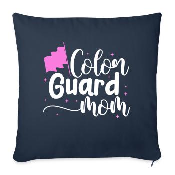 color guard mom Design for a militar dancer - Sofa pillowcase 17,3'' x 17,3'' (45 x 45 cm) - navy - Front