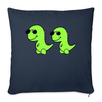 Cool Dinos - Sofa pillowcase 17,3'' x 17,3'' (45 x 45 cm) - navy - Front