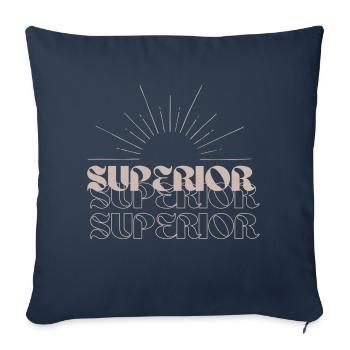 SUPERIOR DESIGN - Sofakissenbezug 45 x 45 cm - Navy - Vorne