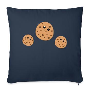 Cookies - Housse de coussin décorative 45 x 45 cm - bleu marine - Devant