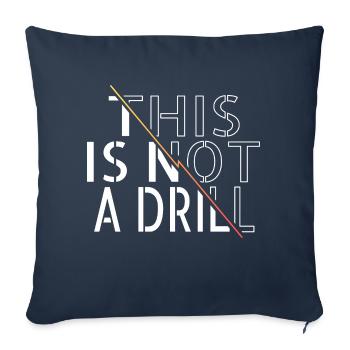bûcheron charpentier fille tshirts charpentier scie - Housse de coussin décorative 45 x 45 cm - bleu marine - Devant