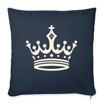 Crown of Elegance - Sofa pillowcase 17,3'' x 17,3'' (45 x 45 cm) - navy - Front
