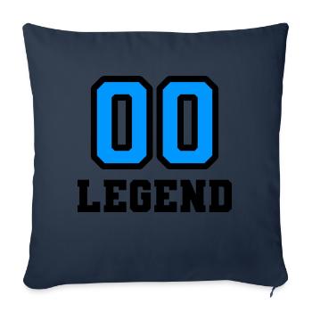 Légende bleu et noir 00 - Housse de coussin décorative 45 x 45 cm - bleu marine - Devant