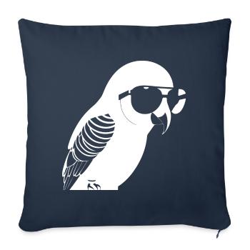 Funny Bird Wearing Sunglasses Cool Bourke's Parak - Sofa pillowcase 17,3'' x 17,3'' (45 x 45 cm) - navy - Front