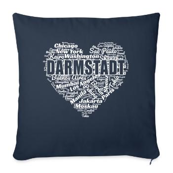 DARMSTADT - Housse de coussin décorative 45 x 45 cm - bleu marine - Devant