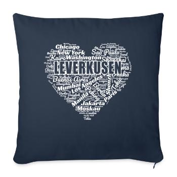 LEVERKUSEN - Housse de coussin décorative 45 x 45 cm - bleu marine - Devant