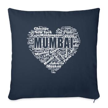 MUMBAI - Sofakissenbezug 45 x 45 cm - Navy - Vorne