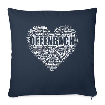 OFFENBACH - Sofakissenbezug 45 x 45 cm - Navy - Vorne