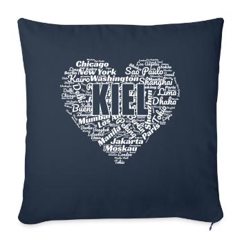 KIEL - Sofakissenbezug 45 x 45 cm - Navy - Vorne