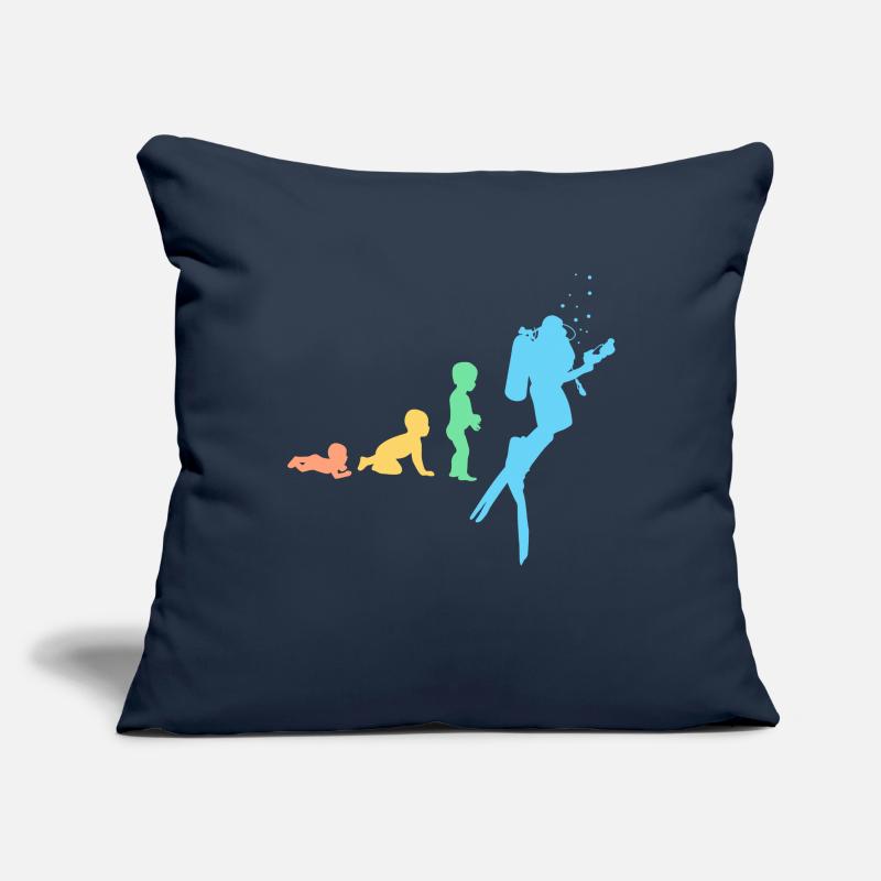 Plongeur Evolution Housse de coussin décorative 45 x 45 cm