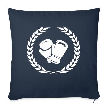 Boxe 1 - Housse de coussin décorative 45 x 45 cm - bleu marine - Devant