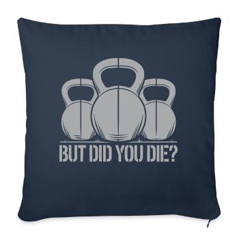 Motivation avec humour pour la salle de sport - Housse de coussin décorative 45 x 45 cm - bleu marine - Devant