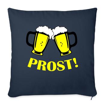 Santé de la bière - Housse de coussin décorative 45 x 45 cm - bleu marine - Devant