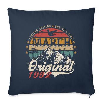 Awesome Since March 1992 | Birthday March 1992 - Sofa pillowcase 17,3'' x 17,3'' (45 x 45 cm) - navy - Front