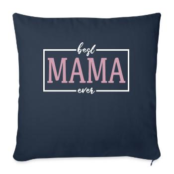 La meilleure maman - Housse de coussin décorative 45 x 45 cm - bleu marine - Devant