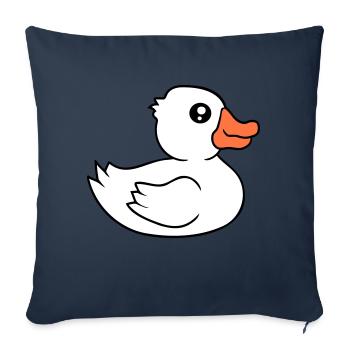 Canard Baignades Lac Rivière Eau Mer Vacances Plaisir - Housse de coussin décorative 45 x 45 cm - bleu marine - Devant