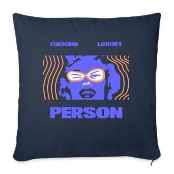 de personne de luxe - Housse de coussin décorative 45 x 45 cm - bleu marine - Devant