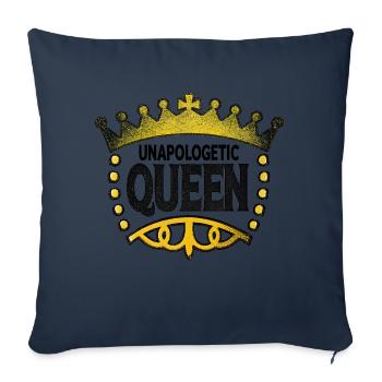 Reine sans vergogne - Housse de coussin décorative 45 x 45 cm - bleu marine - Devant