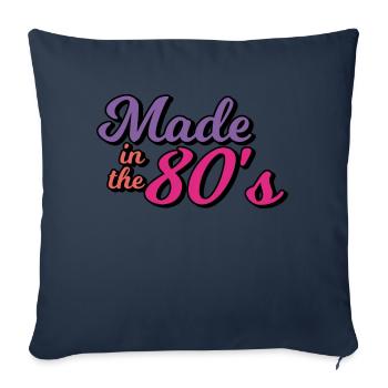 Fabriqué dans les années 80 - Housse de coussin décorative 45 x 45 cm - bleu marine - Devant