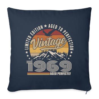1969 Gift 56th Anniversary 1969 Vintage 1969 - Sofa pillowcase 17,3'' x 17,3'' (45 x 45 cm) - navy - Front