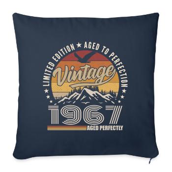 1967 Gift 58th Anniversary 1967 Vintage 1967 - Sofa pillowcase 17,3'' x 17,3'' (45 x 45 cm) - navy - Front