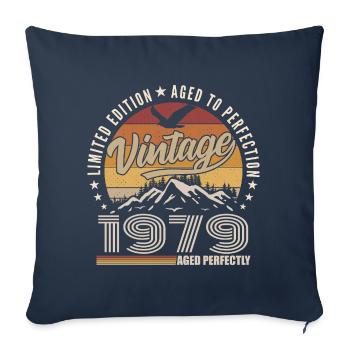 1979 Gift 46th Anniversary 1979 Vintage 1979 - Sofa pillowcase 17,3'' x 17,3'' (45 x 45 cm) - navy - Front