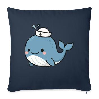 Baby Whale - Sofa pillowcase 17,3'' x 17,3'' (45 x 45 cm) - navy - Front