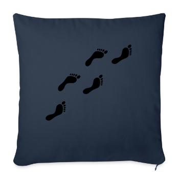 Footprints - Sofa pillowcase 17,3'' x 17,3'' (45 x 45 cm) - navy - Front
