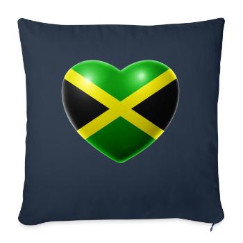 Coeur (Jamaïque / Jamaïque) - Housse de coussin décorative 45 x 45 cm - bleu marine - Devant