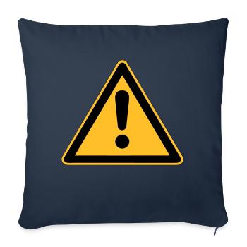 Safety-Sign Warning - Sofakissenbezug 45 x 45 cm - Navy - Vorne