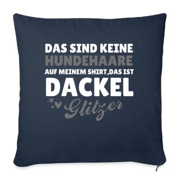 Hundeliebe Dackel - Sofakissenbezug 45 x 45 cm - Navy - Vorne