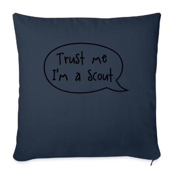Trust me I'm a scout - Housse de coussin décorative 45 x 45 cm - bleu marine - Devant