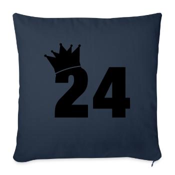24_krone_f1 - Sofa pillowcase 17,3'' x 17,3'' (45 x 45 cm) - navy - Front