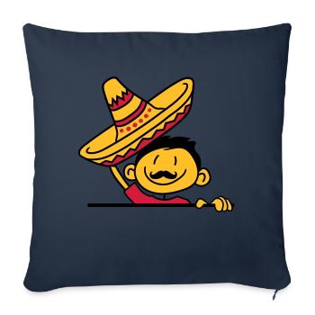 gruessen sombrero mexican mexican suedamerik - Sofa pillowcase 17,3'' x 17,3'' (45 x 45 cm) - navy - Front