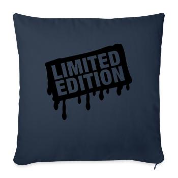 limited_edition_stamp_wq1 - Housse de coussin décorative 45 x 45 cm - bleu marine - Devant
