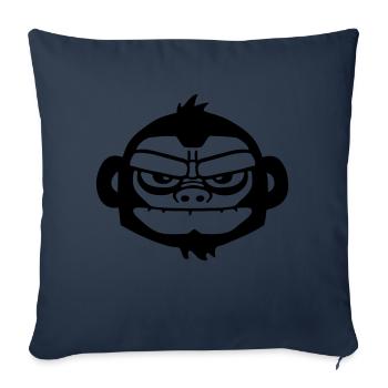 gorilla vintage gorilla bored fun ape skull style - Sofakissenbezug 45 x 45 cm - Navy - Vorne