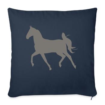 Pferd - Sofakissenbezug 45 x 45 cm - Navy - Vorne