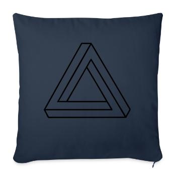 Penrose Dreieck hipster symbol - Sofakissenbezug 45 x 45 cm - Navy - Vorne