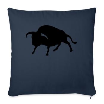 stier - Housse de coussin décorative 45 x 45 cm - bleu marine - Devant