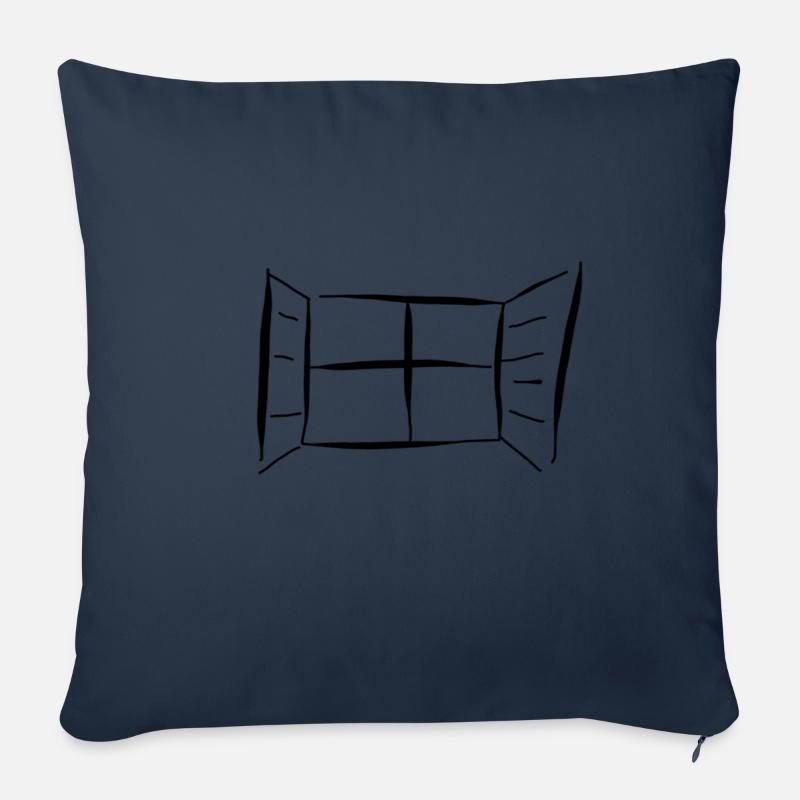 Fenster - Sofakissenbezug 45 x 45 cm - Navy