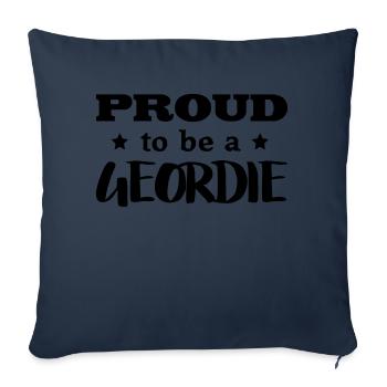 geordie proud to be - Sofa pillowcase 17,3'' x 17,3'' (45 x 45 cm) - navy - Front