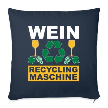 Wein - Sofakissenbezug 45 x 45 cm - Navy - Vorne