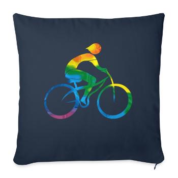 Cyclist - Sofa pillowcase 17,3'' x 17,3'' (45 x 45 cm) - navy - Front