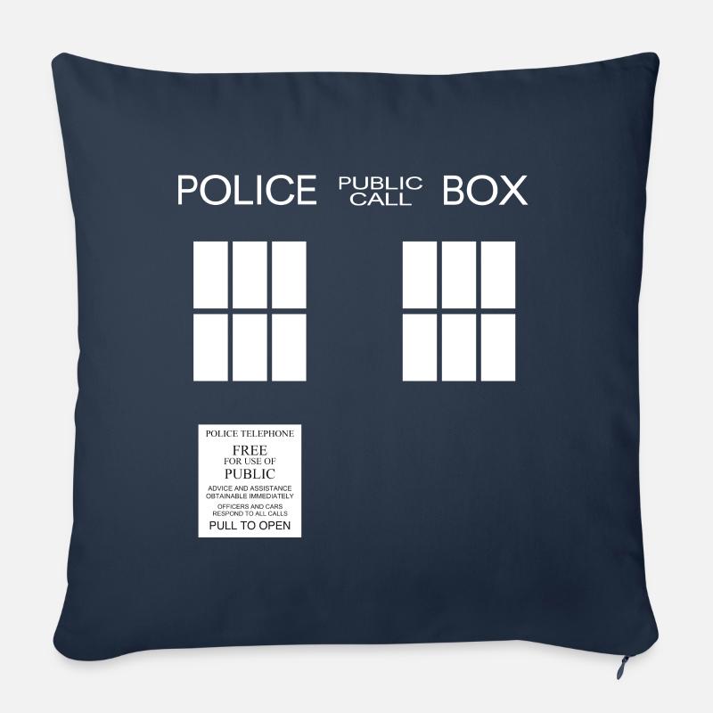 Police box - Sofakissenbezug 45 x 45 cm - Navy