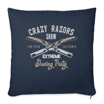 Rockabilly - Housse de coussin décorative 45 x 45 cm - bleu marine - Devant